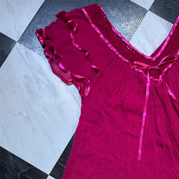 Pink Ruffled Babydoll Top - Picture 2 of 4